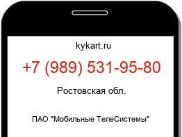 Информация о номере телефона +7 (989) 531-95-80: регион, оператор