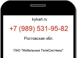 Информация о номере телефона +7 (989) 531-95-82: регион, оператор