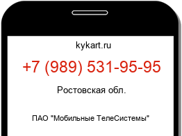 Информация о номере телефона +7 (989) 531-95-95: регион, оператор
