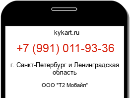 Информация о номере телефона +7 (991) 011-93-36: регион, оператор