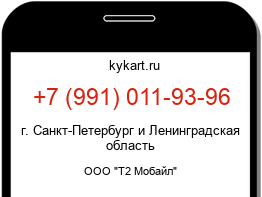 Информация о номере телефона +7 (991) 011-93-96: регион, оператор
