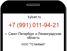 Информация о номере телефона +7 (991) 011-94-21: регион, оператор