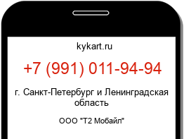 Информация о номере телефона +7 (991) 011-94-94: регион, оператор