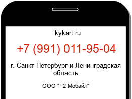 Информация о номере телефона +7 (991) 011-95-04: регион, оператор