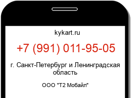 Информация о номере телефона +7 (991) 011-95-05: регион, оператор