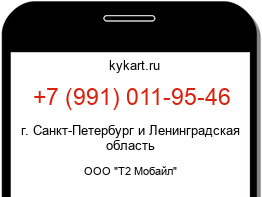 Информация о номере телефона +7 (991) 011-95-46: регион, оператор
