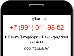 Информация о номере телефона +7 (991) 011-98-52: регион, оператор