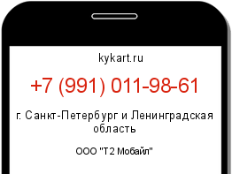 Информация о номере телефона +7 (991) 011-98-61: регион, оператор