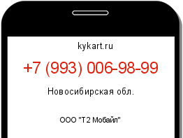 Информация о номере телефона +7 (993) 006-98-99: регион, оператор