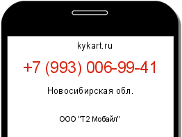 Информация о номере телефона +7 (993) 006-99-41: регион, оператор