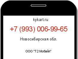 Информация о номере телефона +7 (993) 006-99-65: регион, оператор