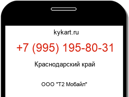 Информация о номере телефона +7 (995) 195-80-31: регион, оператор