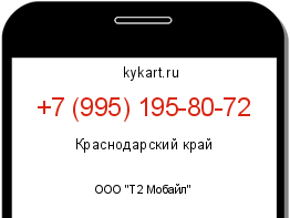 Информация о номере телефона +7 (995) 195-80-72: регион, оператор