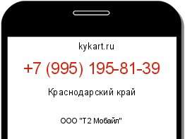 Информация о номере телефона +7 (995) 195-81-39: регион, оператор
