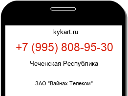 Информация о номере телефона +7 (995) 808-95-30: регион, оператор