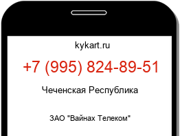 Информация о номере телефона +7 (995) 824-89-51: регион, оператор