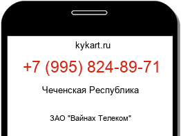 Информация о номере телефона +7 (995) 824-89-71: регион, оператор
