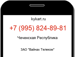 Информация о номере телефона +7 (995) 824-89-81: регион, оператор