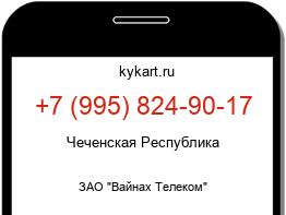 Информация о номере телефона +7 (995) 824-90-17: регион, оператор