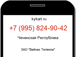 Информация о номере телефона +7 (995) 824-90-42: регион, оператор