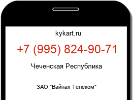 Информация о номере телефона +7 (995) 824-90-71: регион, оператор