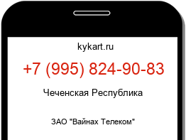 Информация о номере телефона +7 (995) 824-90-83: регион, оператор