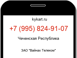 Информация о номере телефона +7 (995) 824-91-07: регион, оператор