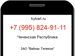 Информация о номере телефона +7 (995) 824-91-11: регион, оператор
