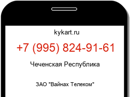 Информация о номере телефона +7 (995) 824-91-61: регион, оператор