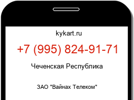 Информация о номере телефона +7 (995) 824-91-71: регион, оператор