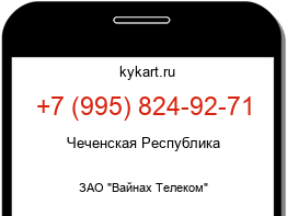 Информация о номере телефона +7 (995) 824-92-71: регион, оператор