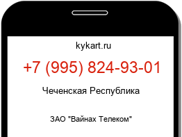 Информация о номере телефона +7 (995) 824-93-01: регион, оператор