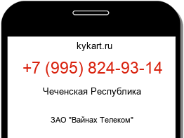 Информация о номере телефона +7 (995) 824-93-14: регион, оператор