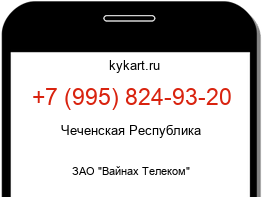 Информация о номере телефона +7 (995) 824-93-20: регион, оператор