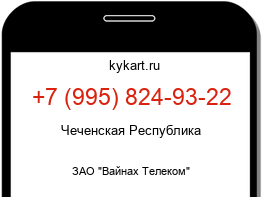 Информация о номере телефона +7 (995) 824-93-22: регион, оператор