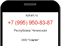 Информация о номере телефона +7 (995) 950-83-87: регион, оператор