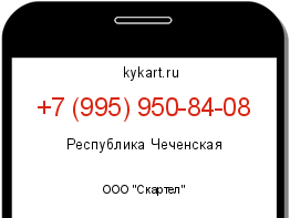 Информация о номере телефона +7 (995) 950-84-08: регион, оператор