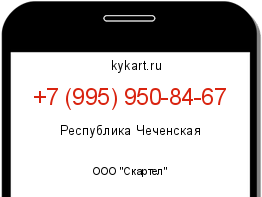 Информация о номере телефона +7 (995) 950-84-67: регион, оператор