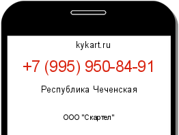 Информация о номере телефона +7 (995) 950-84-91: регион, оператор