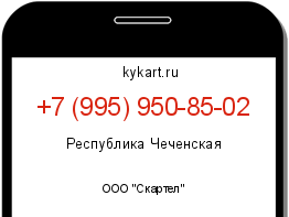 Информация о номере телефона +7 (995) 950-85-02: регион, оператор