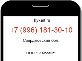 Информация о номере телефона +7 (996) 181-30-10: регион, оператор
