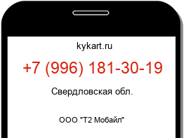 Информация о номере телефона +7 (996) 181-30-19: регион, оператор