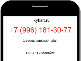 Информация о номере телефона +7 (996) 181-30-77: регион, оператор