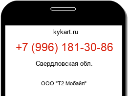 Информация о номере телефона +7 (996) 181-30-86: регион, оператор
