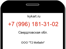 Информация о номере телефона +7 (996) 181-31-02: регион, оператор