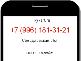 Информация о номере телефона +7 (996) 181-31-21: регион, оператор