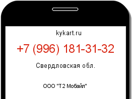 Информация о номере телефона +7 (996) 181-31-32: регион, оператор