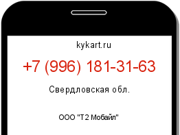 Информация о номере телефона +7 (996) 181-31-63: регион, оператор