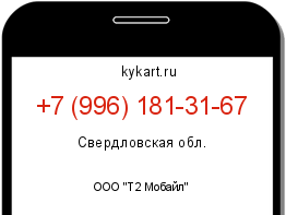 Информация о номере телефона +7 (996) 181-31-67: регион, оператор