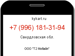 Информация о номере телефона +7 (996) 181-31-94: регион, оператор